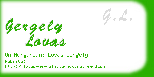 gergely lovas business card